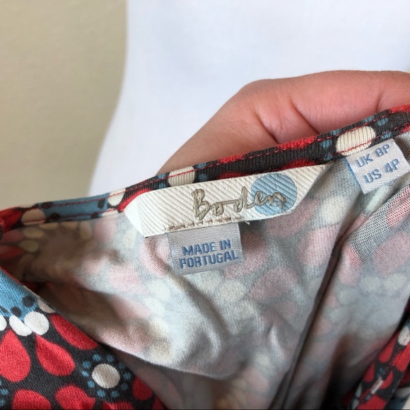 Boden Womens Wrap Dress Floral Red Size 8P - Picture 6 of 6